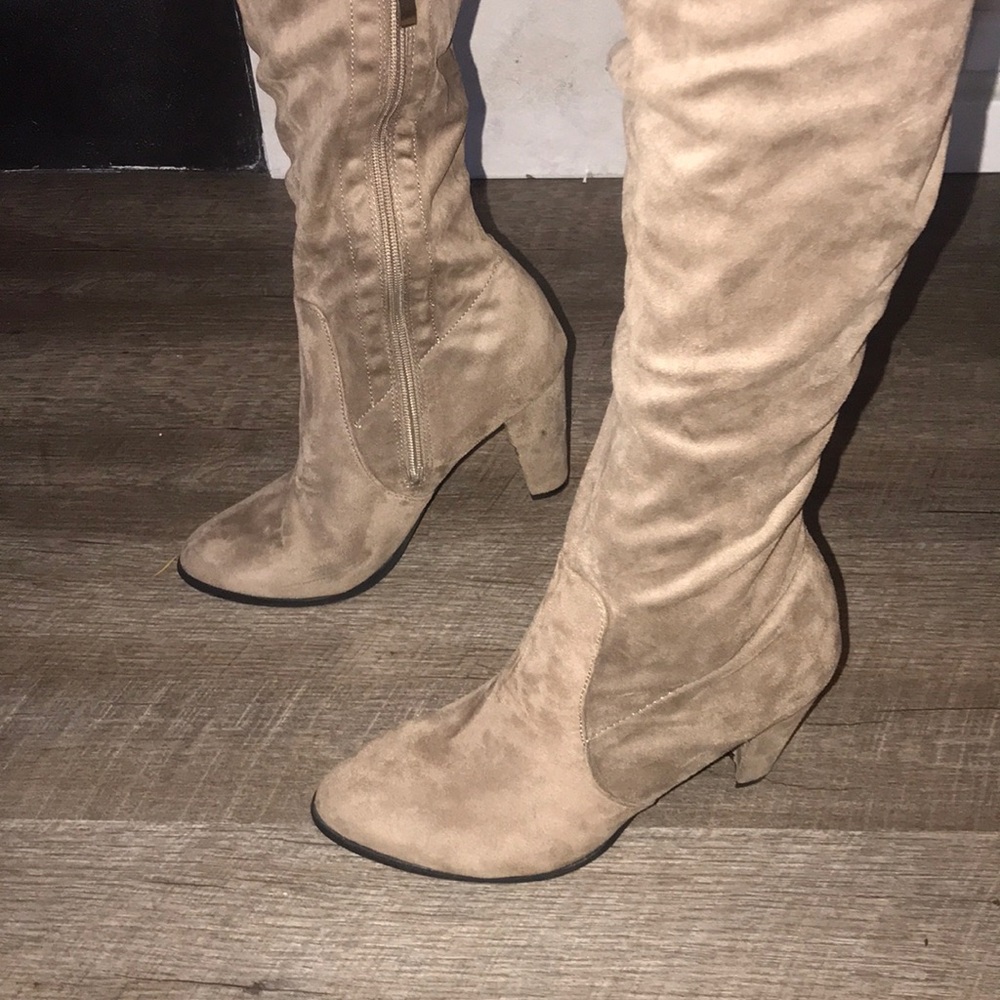 Taupe thigh- high Nordstrom boots
